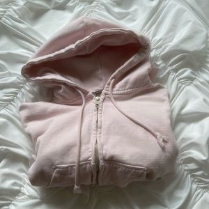pink cropped hoodie brandy melvile